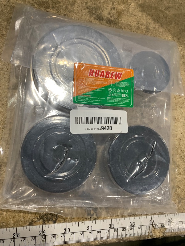 Photo 1 of **UNKNOWN DAMAGES*** HUAREW Gas Stove Burner Caps Set, Cooker Hat Set Suitable for Most Gas Stove Burners, 1 Large, 1 Small, 2 Middle