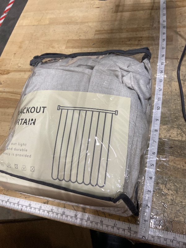 Photo 1 of 100% Blackout Shield Linen Blackout Curtains for Bedroom, Beige Grommet Curtains for Living Room, Thermal Insulated Room Darkening Drapes for Nursery, Fall Home Decor, 50" W x 84" L, 2 Panels