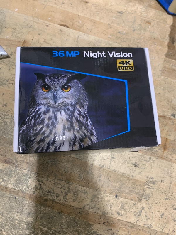 Photo 1 of ***CRACKED SCREEN NON-FUNCTIONAL**** Night Vision Goggles - 4K Night Vision Binoculars with 5000mAh Rechargeable Battery, 32GB TF Card can Save Photo and Video, 3'' HD Screen for Camping & Security, Black