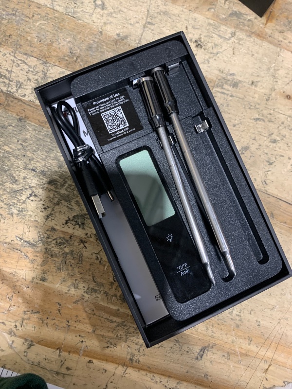 Photo 1 of ***UNTESTED POSSIBLY FOR PARTS*** Smart Wireless Meat Thermometer with Dual Probes - Advanced Bluetooth Cooking Thermometer for Perfect Grilling, Smoking, Oven Roasting & Air Frying, Long Range Monitoring & Smart Alerts