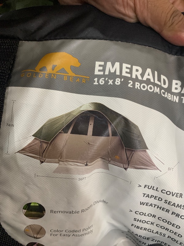 Photo 1 of *MISSING PARTS UNKNOWN OF ANY MAJOR DAMAGES**Emerald bay 16 x 8 2 room cabin tent