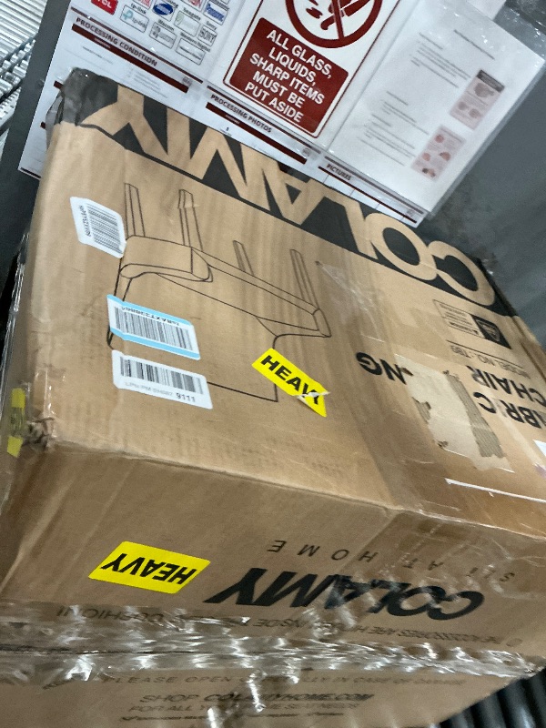 Photo 1 of **SET OF 2**COLAMY Modern Dining Chairs Set of 2 Upholstered Corduroy Accent Side Leisure Chairs with Mid Back and Wood Legs for Living Room/Dining Room-Camel