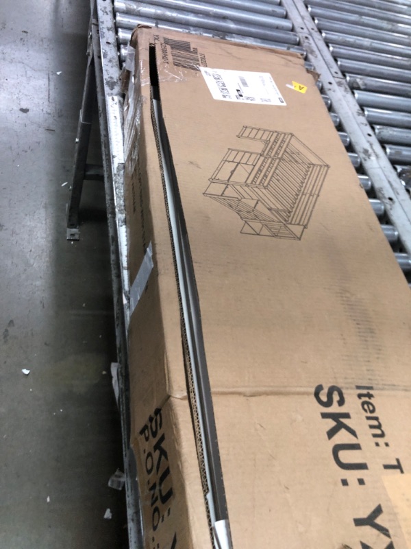 Photo 1 of *************INCOMPLETE ITEM, THIS IS ONLY BOX #1 OUT OF 2 TOTAL*****************
WOODEN TWIN LOW LOFT BED Shelf Book Rack Storage Kids Living Room Saving Space