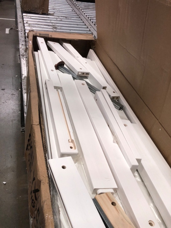 Photo 1 of *************INCOMPLETE ITEM, THIS IS ONLY BOX #1 OUT OF 2 TOTAL*****************
WOODEN TWIN LOW LOFT BED Shelf Book Rack Storage Kids Living Room Saving Space