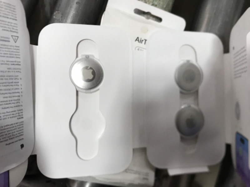 Photo 1 of **MISSING 1 AIRTAG** Apple AirTag 4 Pack. Keep Track of and find Your Keys, Wallet, Luggage, Backpack, and More. Simple one-tap Set up with iPhone or iPad