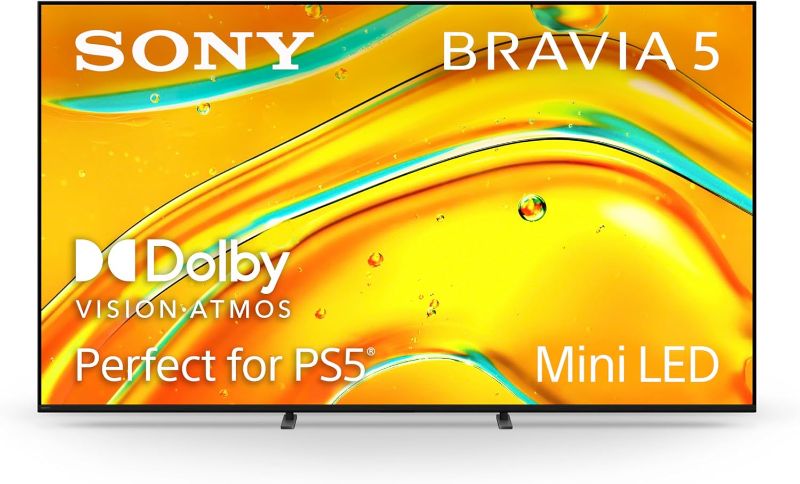 Photo 1 of *** CRACKED/BROKEN SCREEN, FINAL SALE *** Sony BRAVIA 5 85 Inch TV, Mini LED, 4K Smart Google TV, XR Processor with AI Technology,120hz Television with Dolby Vision/Atmos, Exclusive Features for PlayStation®5, K-85XR50, 2025 Model