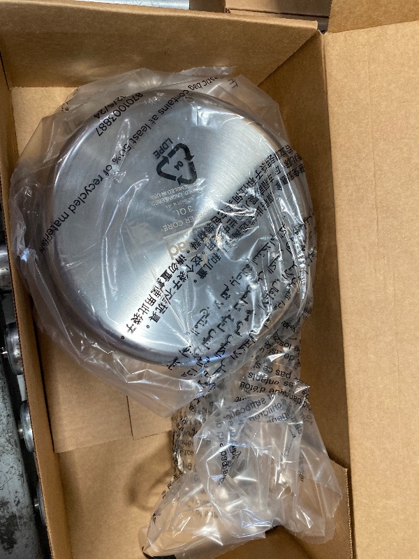 Photo 1 of ***(PARTS ONLY/ MISSING PARTS/ NOT A COMPLETE SET)***
All-Clad Copper Core 5 Ply Stainless Steel Cookware Set 15 Piece, Oven Broiler Safe 600F, Cookware, Stockpot, Pots and Pans Set, Silver