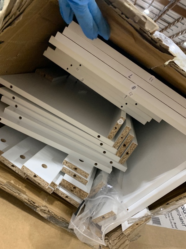 Photo 1 of **PARTS ONLY** Tribesigns 14-Tier Shoe Rack, White Shoe Storage Cabinet with 22 Open Cubbies, 46 Pairs Wide Entryway Shelf for Shoes, Modern Organizer for Closet Living Room Entryway Hallway