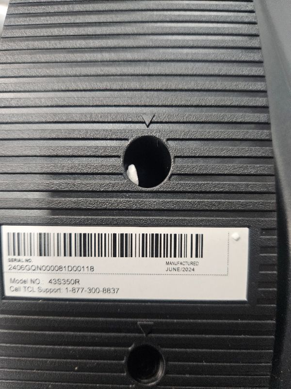 Photo 1 of ** DAMAGED BROKEN SCREEN ** TCL 43-Inch Class S3 1080p LED Smart TV with Roku TV (43S350R, 2023 Model), Compatible with Alexa, Google Assistant, and Apple HomeKit Compatibility, Streaming FHD Television