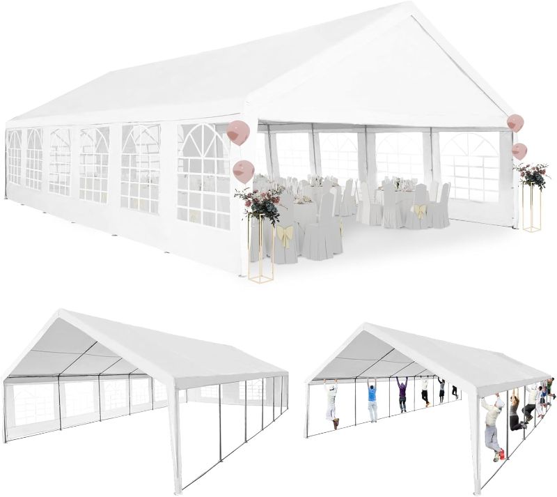 Photo 1 of ****************INCOMPLETE ITEM, THIS IS ONLY 1 BOX IN A MULTI BOX SET***************
Party Tent 20x40Ft Outdoor Canopy Gazebo Heavy Duty Large Event Shelter Carport White for Wedding Parties BBQ