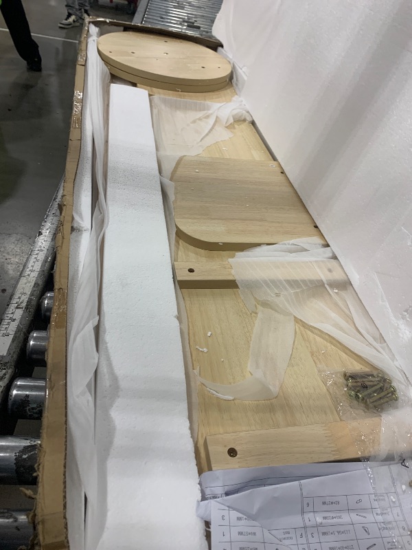 Photo 1 of ***************MISSING PARTS**************
KASLANDI Full Length Mirror,Full Body Mirror Solid Wood Floor Mirror with Coat Rack 66"x12" Full Length Mirror with Stand Long Mirrors for Bedroom,Living Room (Natural)