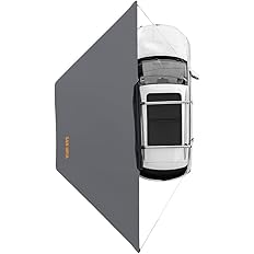 Photo 1 of 
Sanhima 180 Awning Free Standing Built-in LED Light, 84 ft² Shelter Car Side Waterproof UV50+ Wind Resistant, Driver Passenger Side, 180 Degree Vehicle Awning