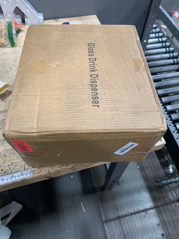 Photo 1 of 1 Gallon Glass Drink Dispensers For Parties 2PACK.Beverage Dispenser,Glass Drink Dispenser With Stand And Stainless Steel Spigot 100% Leakproof.Lemonade Dispenser With Ice Cylinder.Laundry Detergent