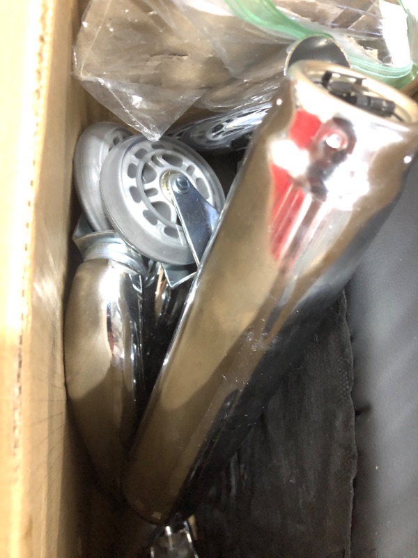 Photo 1 of *****MINOR DAMAGE TO 1 OF THE CHAIR PIECES (BENT)***** BEWISHOME Rolling Stool with Wheels, Adjustable Stool Heavy Duty 450lb, 360° Swive Rolling Chair for Massage Spa Medical Tattoo, PU Thick Seat Padding Salon Chair(Black) BYD01B