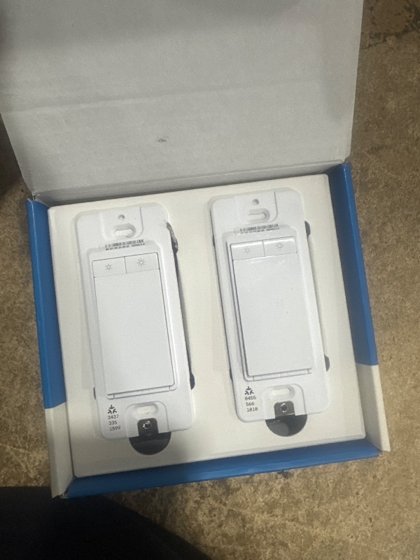Photo 1 of **PARTIAL SET ONLY 1 WORKS/ OTHER IS FOR PARTS*** TP-Link Tapo Matter Smart Dimmer Switch: Voice Control w/Siri, Alexa & Google Assistant, UL Certified, Timer & Schedule, Easy Guided Install, Neutral Wire Required, Single Pole, Tapo S505D(2-Pack)