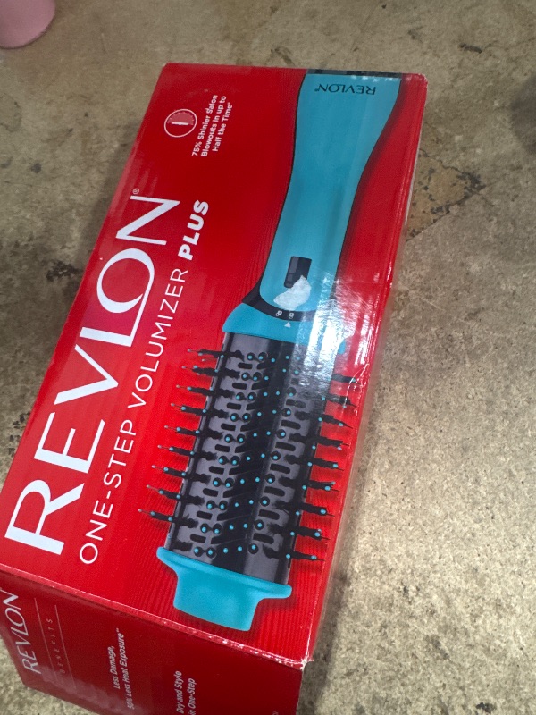 Photo 1 of REVLON One Step Volumizer Plus Hair Dryer and Styler | More Volume, Less Damage, and More Styling Control for Easy and Fast Salon-Style Blowouts, Plus Travel Friendly (Teal)