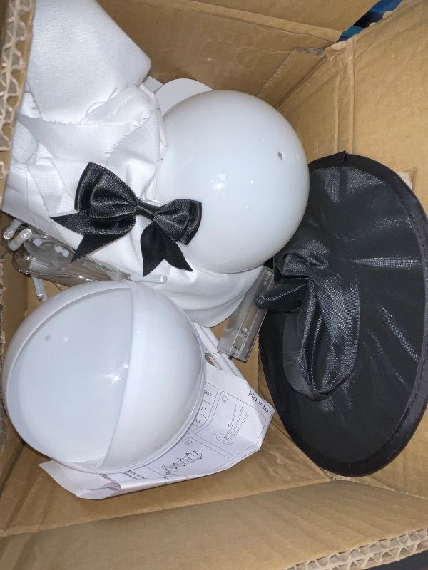 Photo 1 of [Timer] Light Up Halloween Ghost Decorations, Set of 2 DIY Spooky Ghosts Crafts, Scary Ghost for Halloween Decor Indoor Home Mantel Shelf & Tabletop Decor