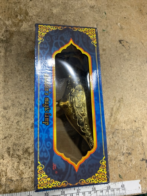 Photo 1 of **missing lid** Feyarl Vintage Aladdin Legend Magic Genie Wishing Light Pot Classic Costume Props Home Tabletop Decor Crafts Display for Home Birthday Gift Wedding Christmas (Gold)