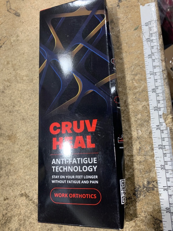 Photo 1 of (New) Work Orthotic Insoles - Anti Fatigue Medium Arch Support Shoe Insert Men Women - for Plantar Fasciitis Flat Feet Leg - Relieve Foot Pain - Work Boot Insoles Standing All Day (L, Blue Lines)