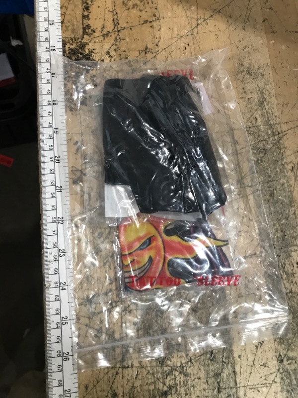 Photo 1 of **ARM SLEEVES ONLY** FASBET 11pcs Rockstar Costume 70s 80s 90s Rocker Costumes for Men and Women Motorcycle Biker Halloween Costume Punk Accessories Rock Star Costumes Guitar Rock and Roll Costume