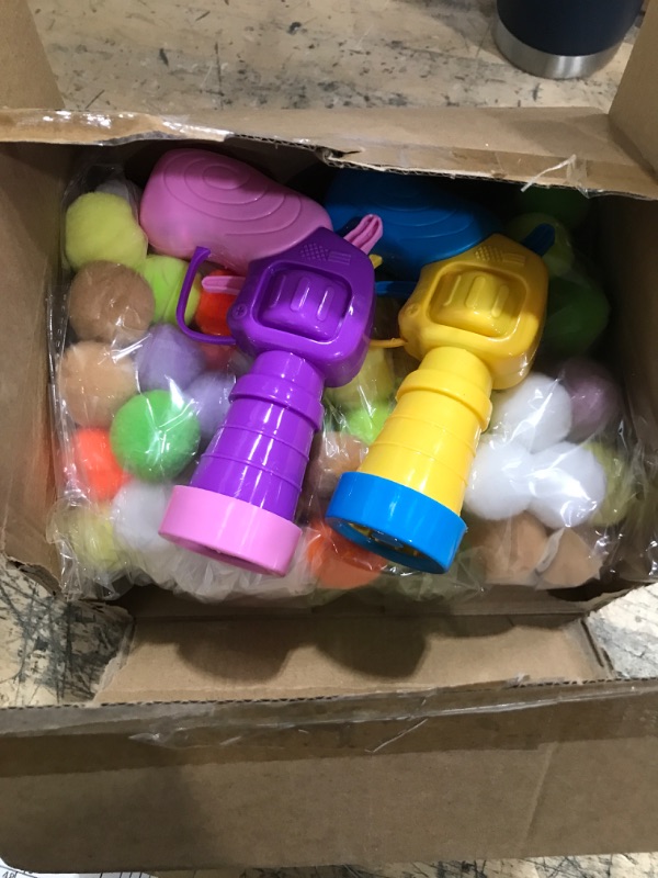 Photo 1 of ***One Toy Loose*** Eerrhhaq 2 Cat Toy Launchers & 100 Cat Pom Pom Balls,Cat Toys Balls Launcher,Launch Ball Interactive Toy,Silent Plush Elastic Ball for Kitty