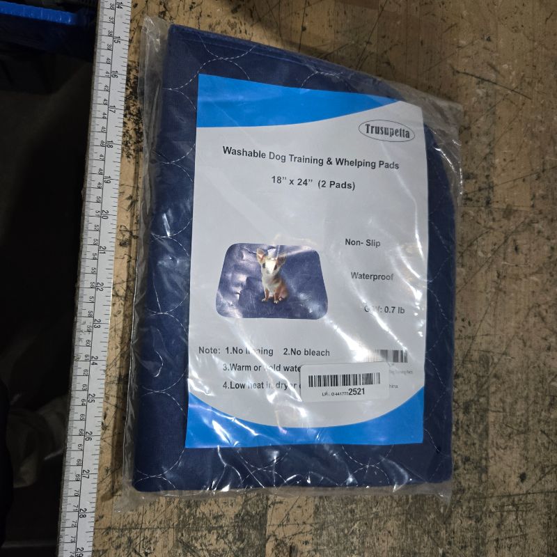 Photo 1 of 2Pack Washable Pee Pads for Dogs 18”x24”, Quick Dry Puppy Pads, Waterproof, Non Slip, Premium Reusable Dog Training Pads