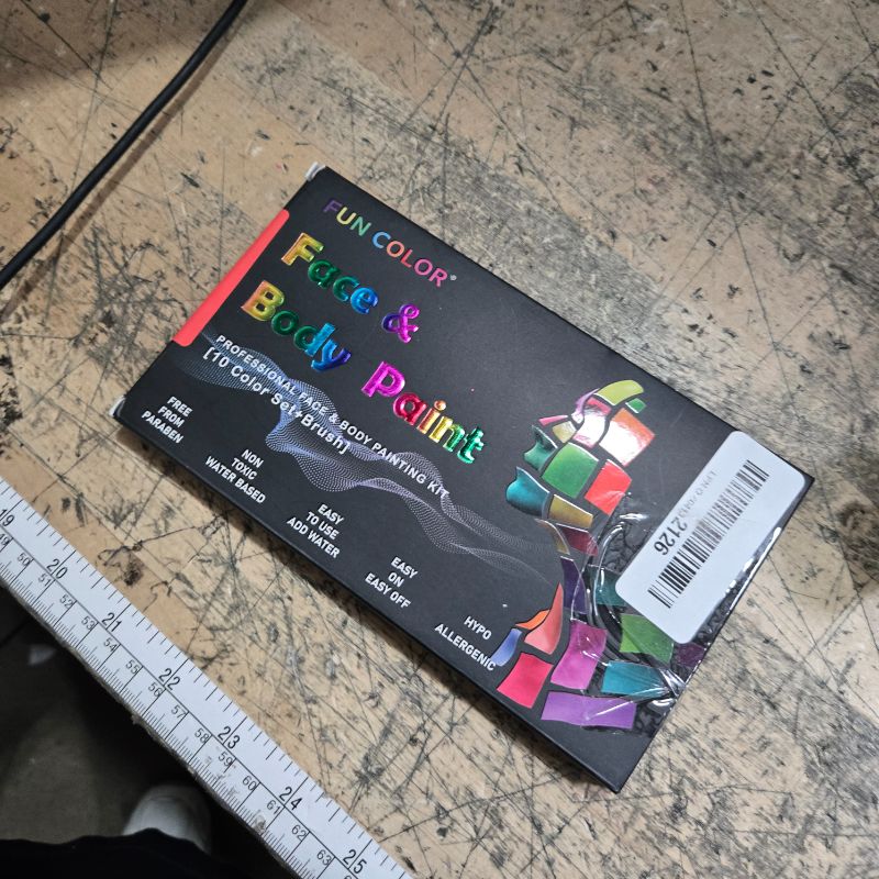 Photo 1 of 10 Color Rainbow Face Painting Kit - Split Cake Water Activated Palette, Washable Face paint for Kids & Adults. Perfect for Halloween, Party, Cosplay & Body Painting (02#)