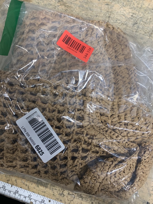 Photo 1 of **BENT INSIDE BAG UNKNOWN DAMAGES TO MATERIAL** Pleneal Straw Beach Bags for Women - Women Beach Handmade Woven Tote Bag, Summer Mesh Hollow Shoulder Bag for Holiday Market