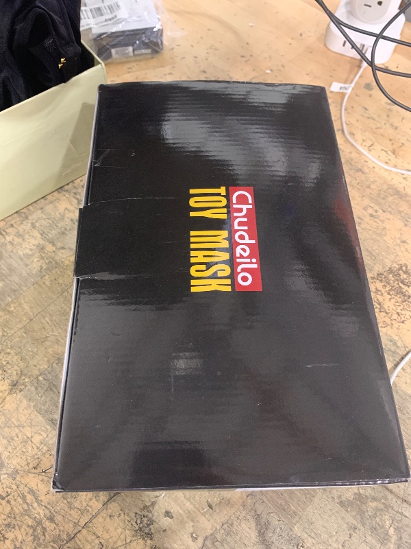 Photo 1 of **BATTERY COVER THAT GOES IN BETWEEN EYES INSIDE MASK IS MISSING** AUGMAXI Electric Spider Superhero Role-Playing Mask Toy with Moving Eyes and LED Lights - Remote Control Ring, Fun Gift for Men (red)