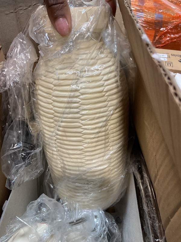 Photo 1 of ***NO STOCK PHOTO*** Set of 2 Cream Colored Textured Lamps