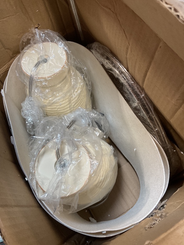 Photo 1 of ***NO STOCK PHOTO*** Set of 2 Cream Colored Textured Lamps