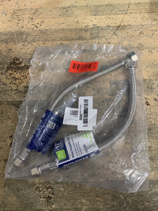 Photo 1 of [2-Pack] PROCURU 36" (3Ft) x 3/8" Comp x 1/2" FIP Faucet Hose Connector, Stainless Steel Braided Supply Line (9SF36-2P)