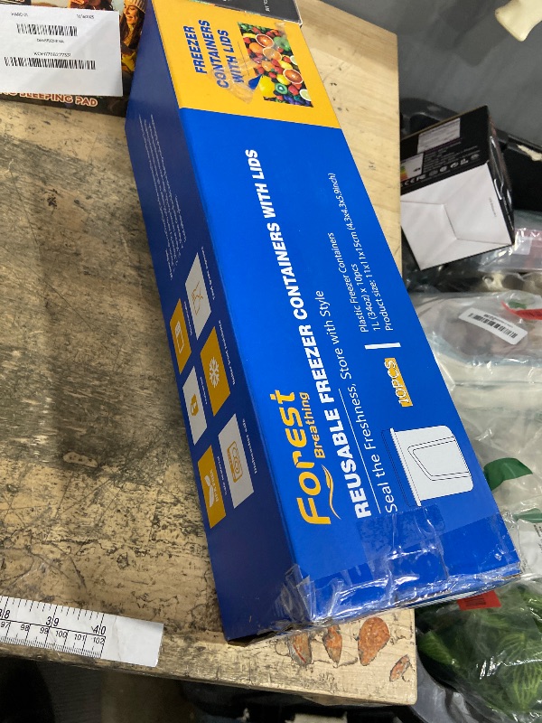 Photo 1 of 10 Pack 34oz Reusable Freezer Food Storage Containers with Twist Top Lids, Airtight Plastic Meal Prep Food Containers for Leftover Lunch Fruit Salad Oats, Clear Large Soup Container Microwave Safe