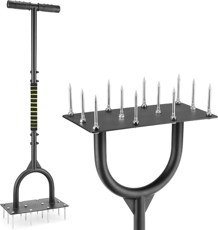 Photo 1 of *USED*Lawn Tool for Gardening,42.5 in Manual Lawn Aerators-Easily Assemble Soil Aerator with Longer Spikes & Wider Foot Plate,Yard Aerator for Lawn to Revives Lawn Health