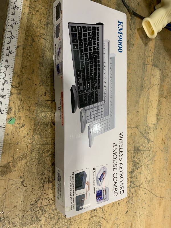 Photo 1 of **MISSING MOUSE** Wireless Keyboard and Mouse Ultra Slim Combo, TopMate 2.4G Silent Compact USB 2400DPI Mouse and Scissor Switch Keyboard Set with Cover, Batteries Included, for PC/Laptop/Windows/Mac - Rose Gold Black