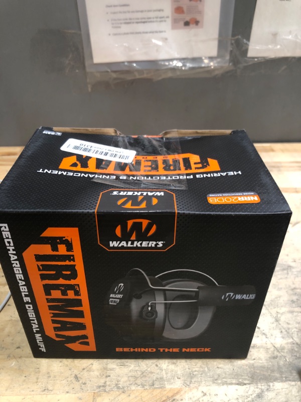 Photo 1 of **Parts Only*** Walker's Rechargeable Lightweight Shooting Hunting Range Electronic Slim Low Profile Hearing Protection FireMax Behind The Neck Earmuffs