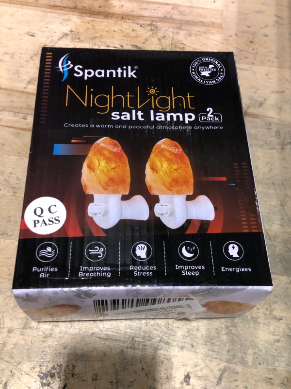 Photo 1 of ***PARTIALLY WORKS/ BOTH WORK 1 HAS TO BE HELD INTO SOCKET IN ORDER TO STAY ON AS IT SHOULD*** Spantik Pink Himalayan Salt Lamps - Hand Carved, Natural Night Lights for Bedrooms and Home Decor