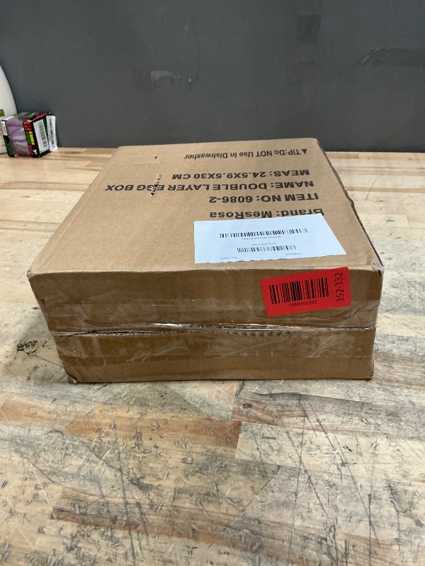 Photo 1 of ***(HEAVILY USED/ MINOR DAMAGE)***MesRosa Egg Holder for Fridge, Automatically Rolling Egg Storage Container for Refrigerator,Large Capacity Egg Organizer for Fridge with Lid,Clear Plastic Dispenser, Tray & Bin -2 Layer