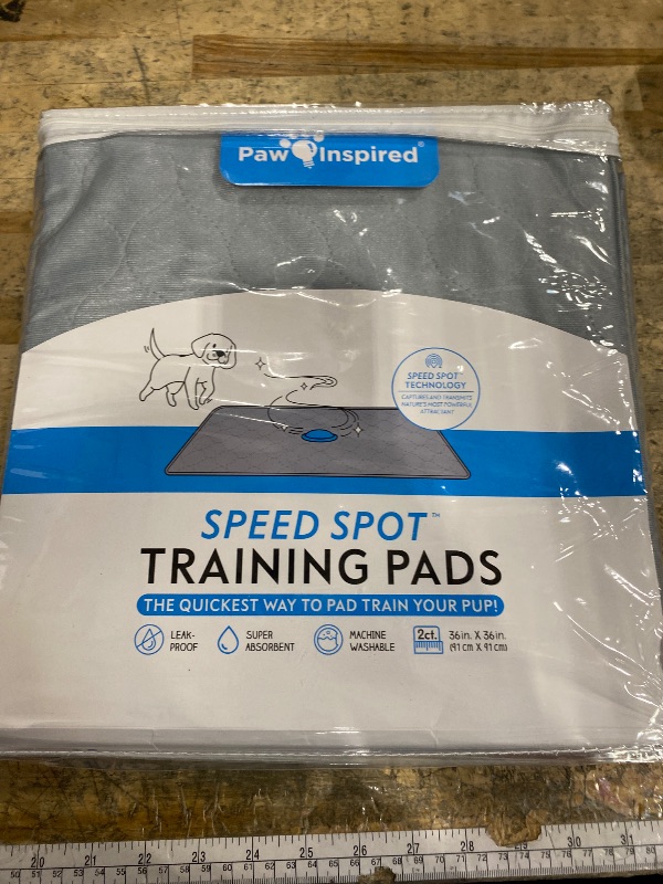 Photo 1 of 2ct Paw Inspired Speed Spot Go Here Potty Training Puppy Pads with Pop Up Urine Attractant Target | Washable, Reusable Dog Pee Pads with Pheromone Scent Patch for Housebreaking (36x36 Inch Size)
