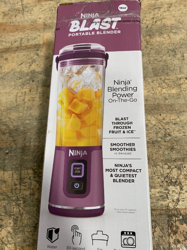 Photo 1 of **MISSING PIECES** Ninja BC151PR Blast Portable Blender, Cordless, 18oz. Vessel, Personal Blender-for Shakes & Smoothies, BPA Free, Leakproof-Lid & Sip Spout, USB-C Rechargeable, Dishwasher Safe Parts, Passion Fruit