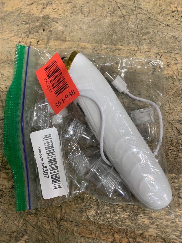 Photo 1 of 2025 Pore Vacuum, USB Rechargeable Blackhead Remover Vacuum,3 Levels Adjustable Pore Vacuum Blackhead Remover, with 5 Suction Power,6 Probes,Face Vacuum Pore Cleanser for Women & Men-Gold