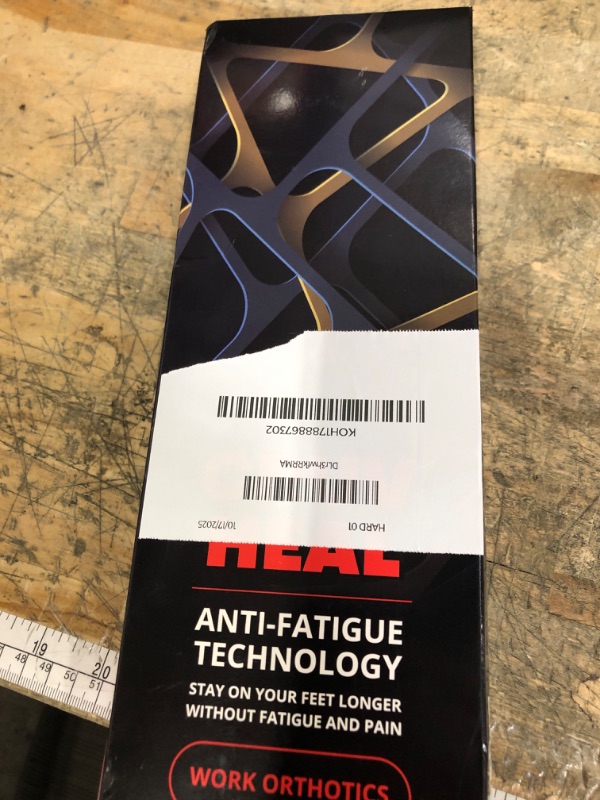 Photo 1 of (New) Work Orthotic Insoles - Anti Fatigue Medium Arch Support Shoe Insert Men Women - Plantar Fasciitis Flat Feet - Relieve Foot Pain - Work Boot Insoles Standing All Day (M, Blue Lines)