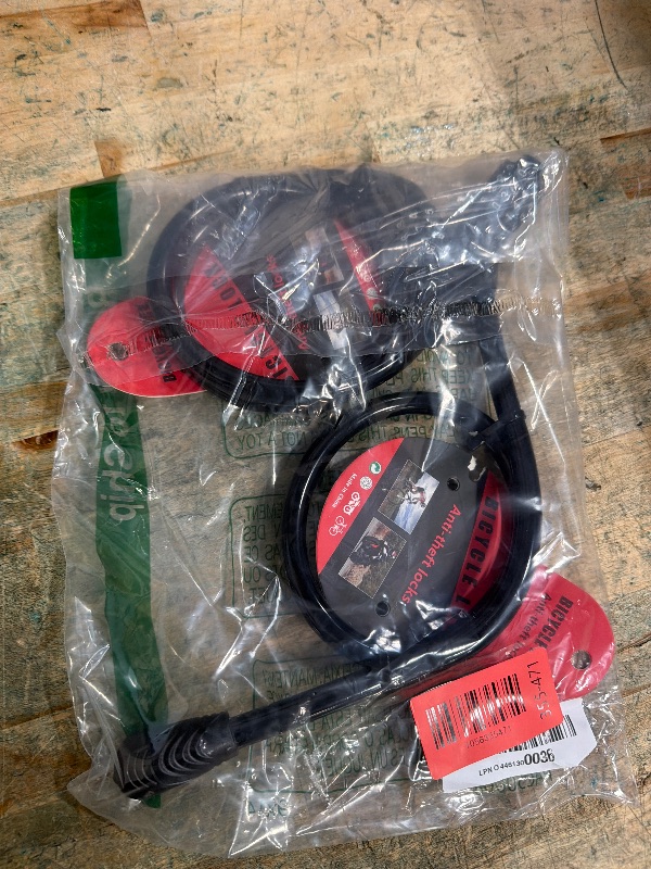 Photo 1 of 2 PACK Bike Locks Cable,Anti Theft Bicycle Lock Chain,4 Digit Security Resettable Bike Combination Lock Self Coiling Combination Cable Combo Bike Locks Without Mounting Bracket,2 Feetx1/2 Inch (Black)