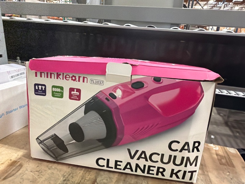 Photo 1 of *** CHECK COMMENTS*** ThinkLearn Car Cleaning Kit, Car Vacuum Detailing Kit Interior with High Power Handheld Vacuum, Including 7Pcs Detailing Brush Set, Windshield Cleaner, Pink Car Accessories for Women