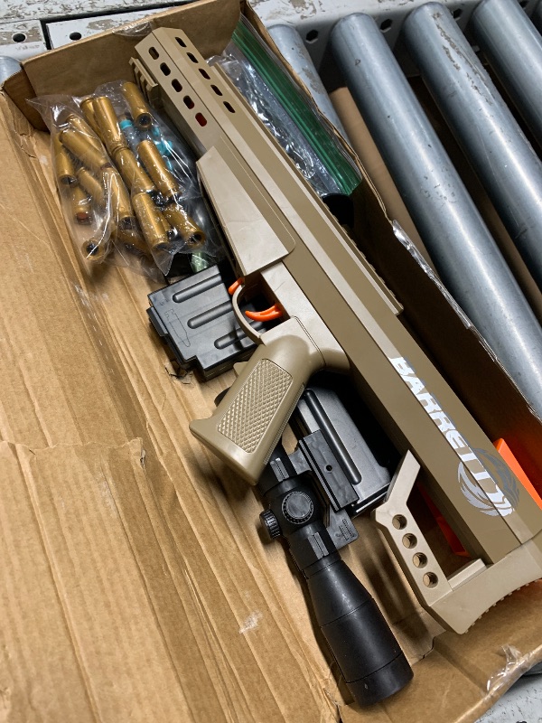 Photo 1 of ( Is Broken) Toy Sniper Rifle with Scope Soft Bullet Toy Gun Shell ejecting Foam Blaster Guns Realistic