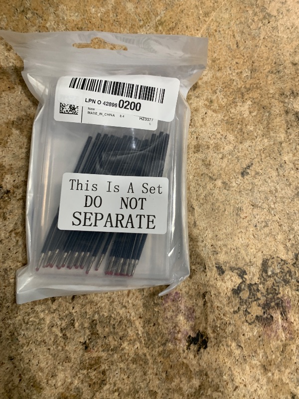 Photo 1 of 30 Piece Black Ink Pen Refills, 1 mm Ballpoint Refills Replacement Ballpoint for Click Retractable Pens Office College Supplies