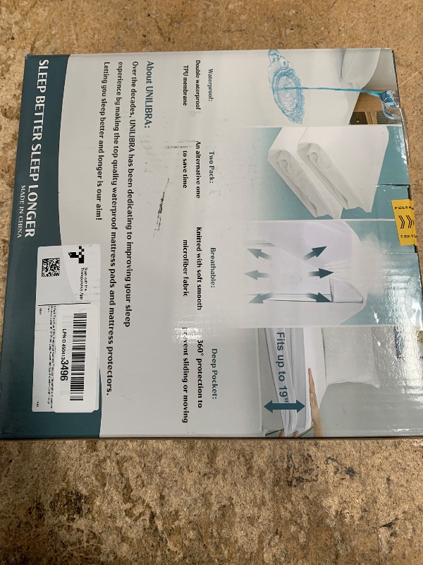 Photo 1 of 2 Pack Twin Waterproof Mattress Protector Deep Pocket Mattress Cover, Soft Breathable Mattress Pad, Fitted Noiseless Waterproof Bed Cover Stretch to 19"