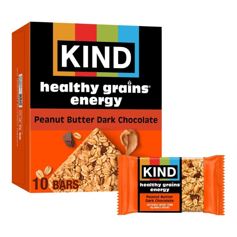 Photo 1 of *12/5/2025* KIND Healthy Grains Energy Peanut Butter Dark Chocolate Protein Bars - 10ct
