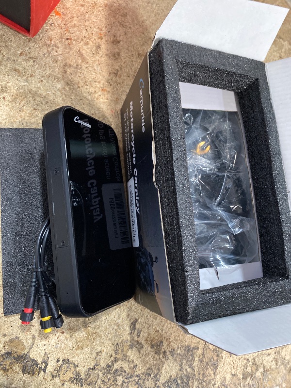 Photo 1 of (missing pieces) Carpuride W603D Motorcycle GPS Carplay Screen, Wireless CarPlay & Android Auto for Moto, with HD 1080P Dual Cameras
