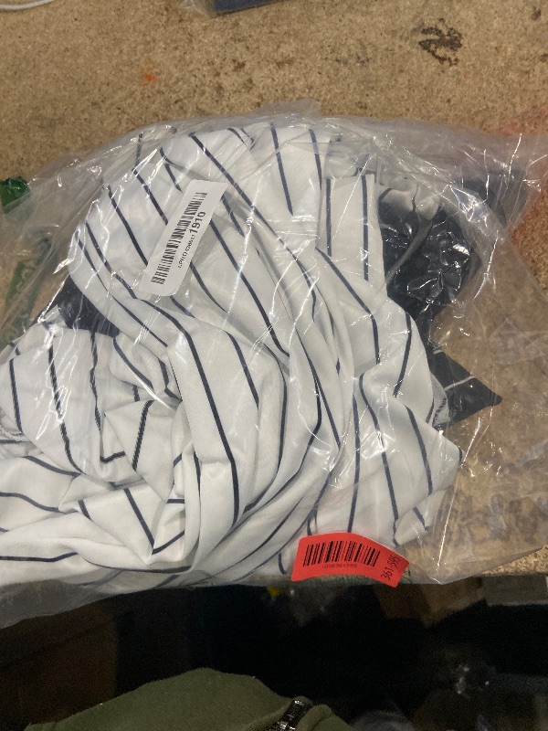 Photo 1 of **PARTIAL SET/MISSING PIECES** Vintage Baseball Costume for Carnival Party Halloween Men Baseball Uniform Men's Classic Knickers with Pinstripes(X-Large)